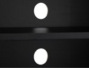 Meuble TV PAITON avec 2 portes à lattes noir - Noir