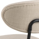 Lot 2 Chaises DENISE Métal noir mat & Tissu Basel Beige