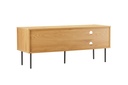 Meuble TV BRODI120cm en bois et pieds noirs - Bois
