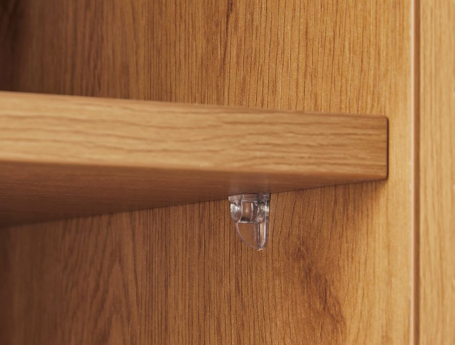 Meuble TV BRODI120cm en bois et pieds noirs - Bois
