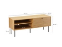 Meuble TV BRODI120cm en bois et pieds noirs - Bois
