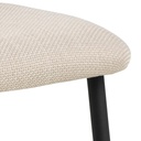 Lot 2 Chaises DENISE Métal noir mat & Tissu Basel Beige