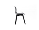 Lot de 2 chaises en polypropylène avec pieds en hêtre teintés A1872 - Noir