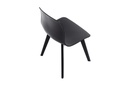 Lot de 2 chaises en polypropylène avec pieds en hêtre teintés A1872 - Noir