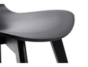 Lot de 2 chaises en polypropylène avec pieds en hêtre teintés A1872 - Noir