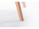 Lot de 2 chaises scandinaves TOMY en polypropylène coussin simili pieds en bois - Noir
