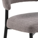 Lot 2 Chaises EDINA  Mét. Noir mat & Basel Gris-brun clair