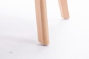 Lot de 2 chaises scandinaves TOMY en polypropylène coussin simili pieds en bois - Bleu pétrole