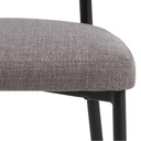 Lot 2 Chaises EDINA  Mét. Noir mat & Basel Gris-brun clair