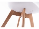 Lot de 2 chaises scandinaves TOMY en polypropylène coussin simili pieds en bois - Blanc