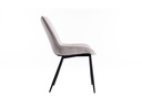 Lot de 2 chaises ORLANDO à rayures en tissu avec pieds en métal noir - Beige