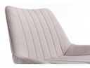 Lot de 2 chaises ORLANDO à rayures en tissu avec pieds en métal noir - Beige