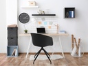 Chaise pivotante OWEN en polypropylène - Noir