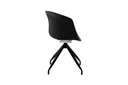 Chaise pivotante OWEN en polypropylène - Noir