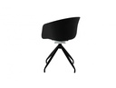 Chaise pivotante OWEN en polypropylène - Noir