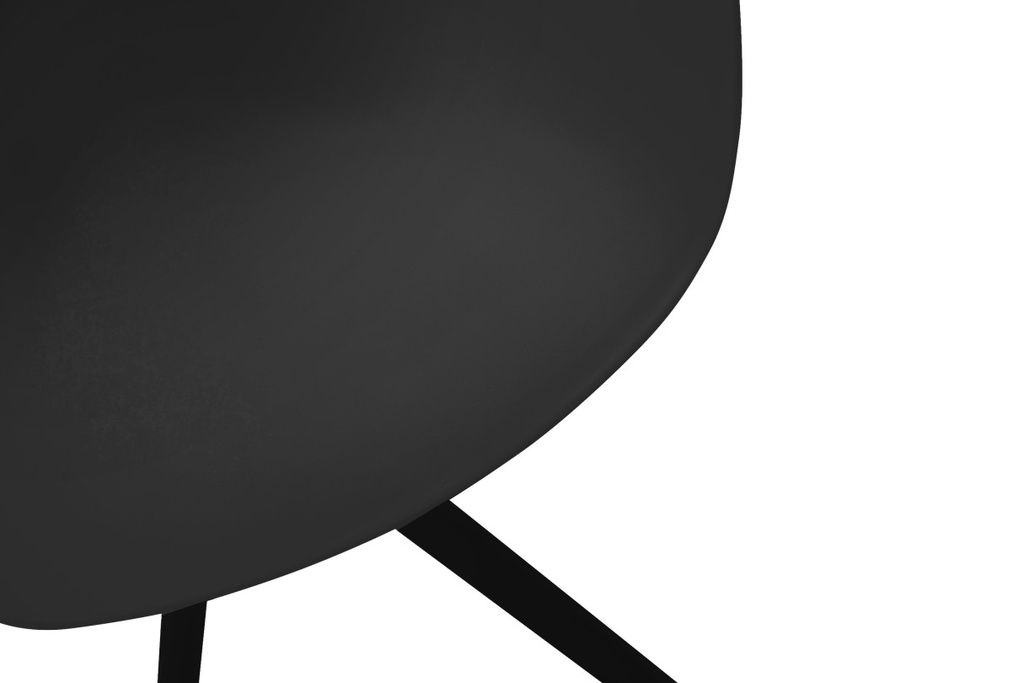 Chaise pivotante OWEN en polypropylène - Noir