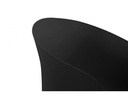 Chaise pivotante OWEN en polypropylène - Noir