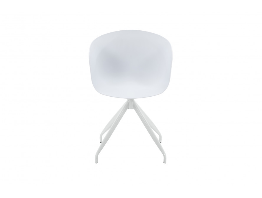 Chaise pivotante OWEN en polypropylène - Blan