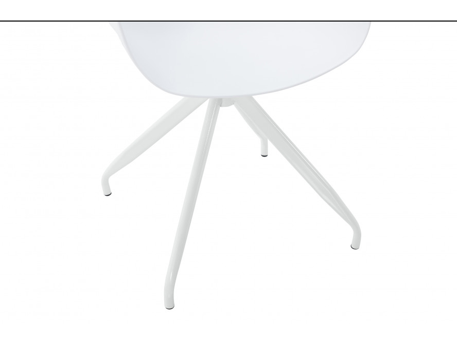 Chaise pivotante OWEN en polypropylène - Blan