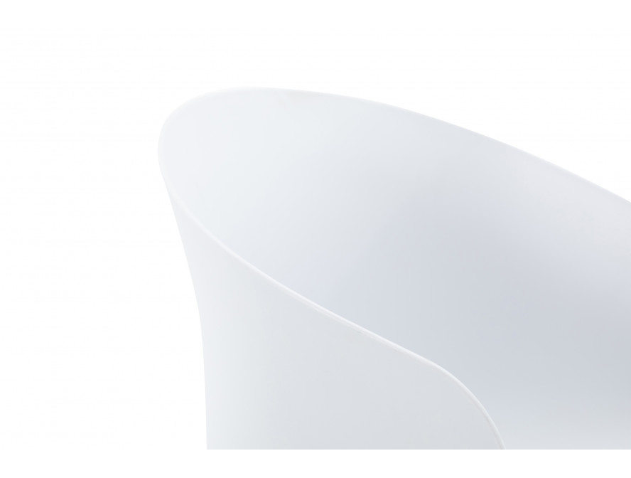 Chaise pivotante OWEN en polypropylène - Blan