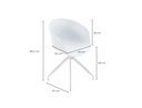 Chaise pivotante OWEN en polypropylène - Blan