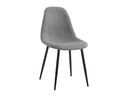 Lot de 4 chaises KEY  scandinave en tissu Gris Pieds : Noir