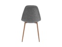 Lot de 4 chaises KEY  scandinave en tissu - Gris - Pieds Bois