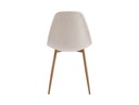 Lot de 4 chaises KEY scandinave en tissu - Beige - Pieds Bois