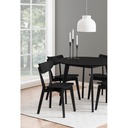  Lot 2 Chaises ROXBY Laqué noir mat