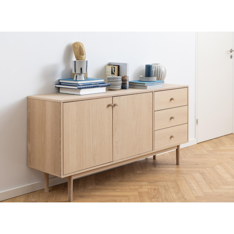 Buffet ASTON  Chêne huilé Pigmenté blanc