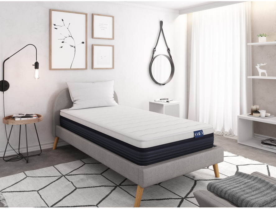 Matelas BEN en mousse à mémoire de forme MemoryTex + mousse Ergolattex - 25cm d'épaisseur - 90 x 190 cm