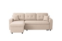 Canapé d'angle convertible réversible MARIVO  en tissu - Beige