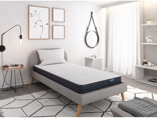 [MFIRST90190C] Matelas Flirt en mousse à mémoire de forme MemoryTex - 16cm d'épaisseur - 90 x 190 cm
