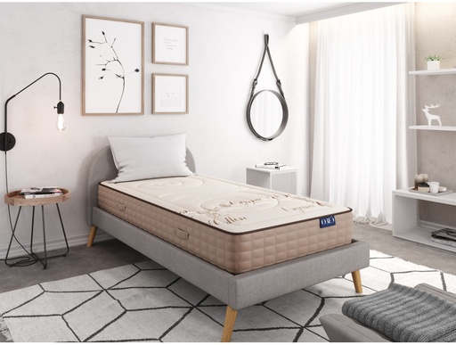 [GREEN90190C] Matelas GREEK en mousse visco Soja 24 cm d'épaisseur - 90 x 190 cm