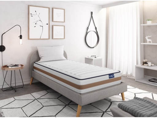 [CLOUD90190C] Matelas LOUD en mousse à mémoire de forme MemoryTex - 25 cm d'épaisseur - 90 x 190 cm