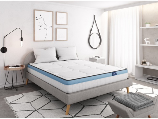 [MFRESHD160200C] Matelas GEL en mousse à mémoire de forme MemoryTex + mousse frozen gel - 24cm d'épaisseur - 160 x 200 cm