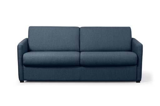[ALICETBLF160] Canapé convertible ALYCE  système couchage express 3 places en tissu - Bleu foncé - 160 cm