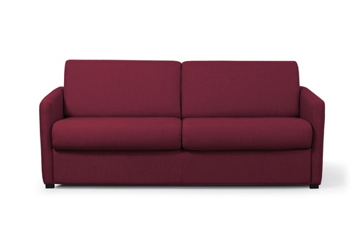 [ALICE140TBOR] Canapé convertible ALYCE système couchage express 3 places en tissu - Bordeaux - 140 cm